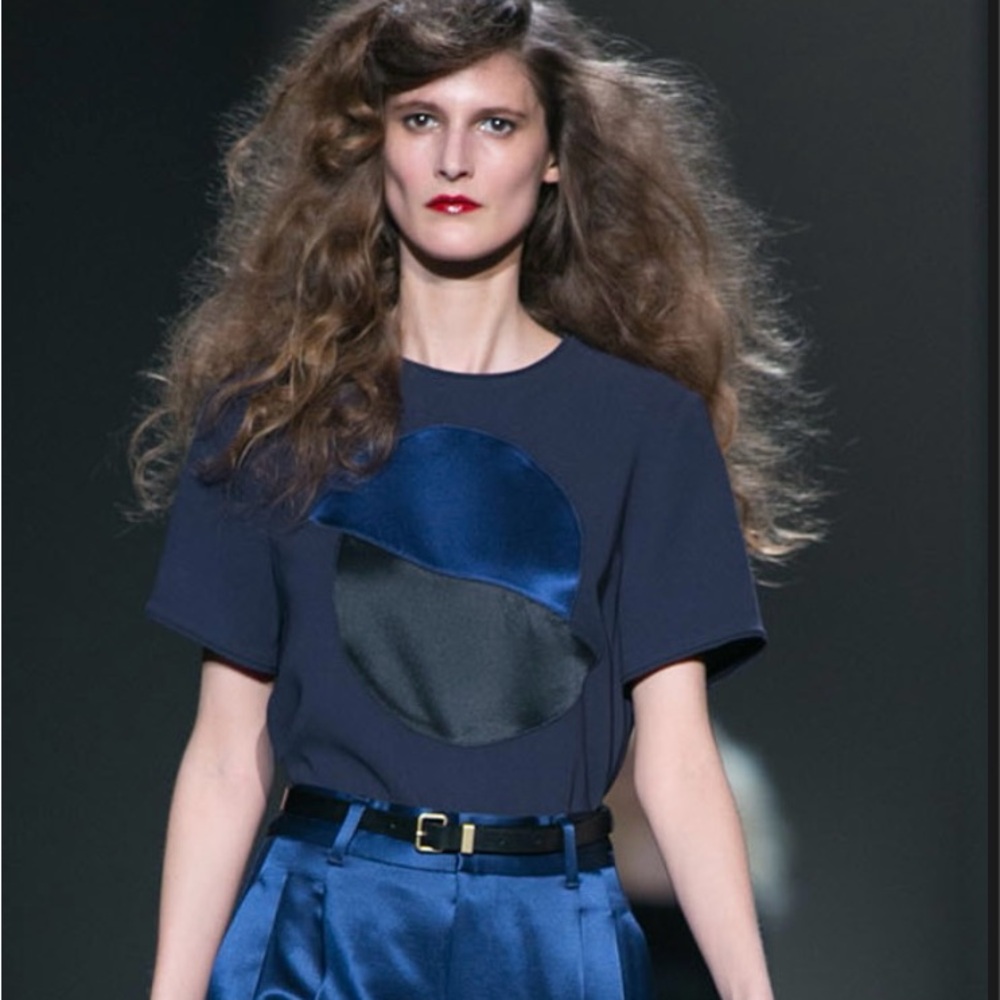 Marc By Marc Jacobs Navy and Black Yin & Yang Blouse. Size 2.